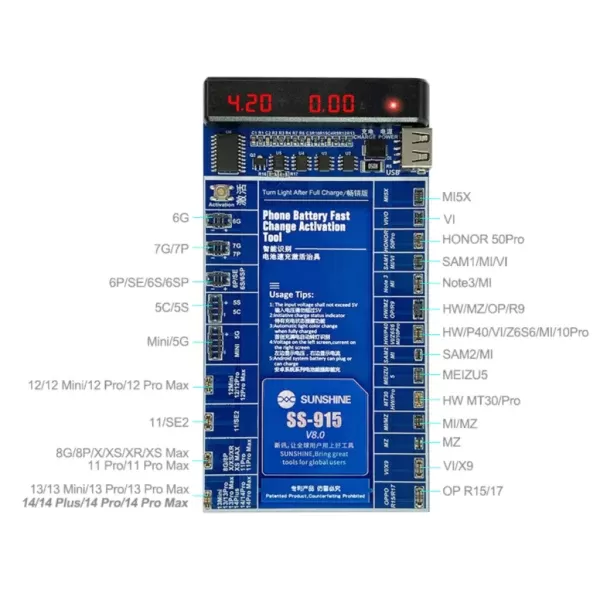 Placa Reativadora Bateria Sunshine SS 915 Iphone 5G ao 14 Pro Max (1)