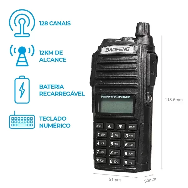 Rádio Comunicador Baofeng uv-82